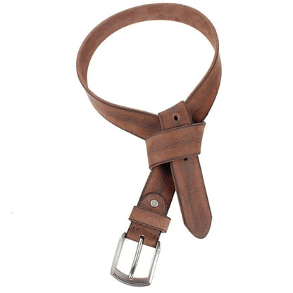 Ceinture Casual en Cuir Aspect Usé pour Homme Modèle Gaëtan - La Ceinturerie