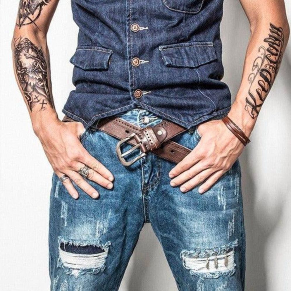 Ceinture Casual en Cuir pour Homme Modèle Alban - La Ceinturerie
