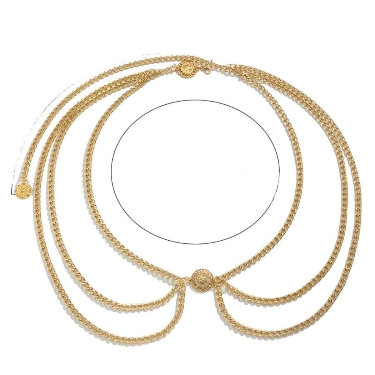 Ceinture Chaîne pour Femme Modèle Ara  Dorée
