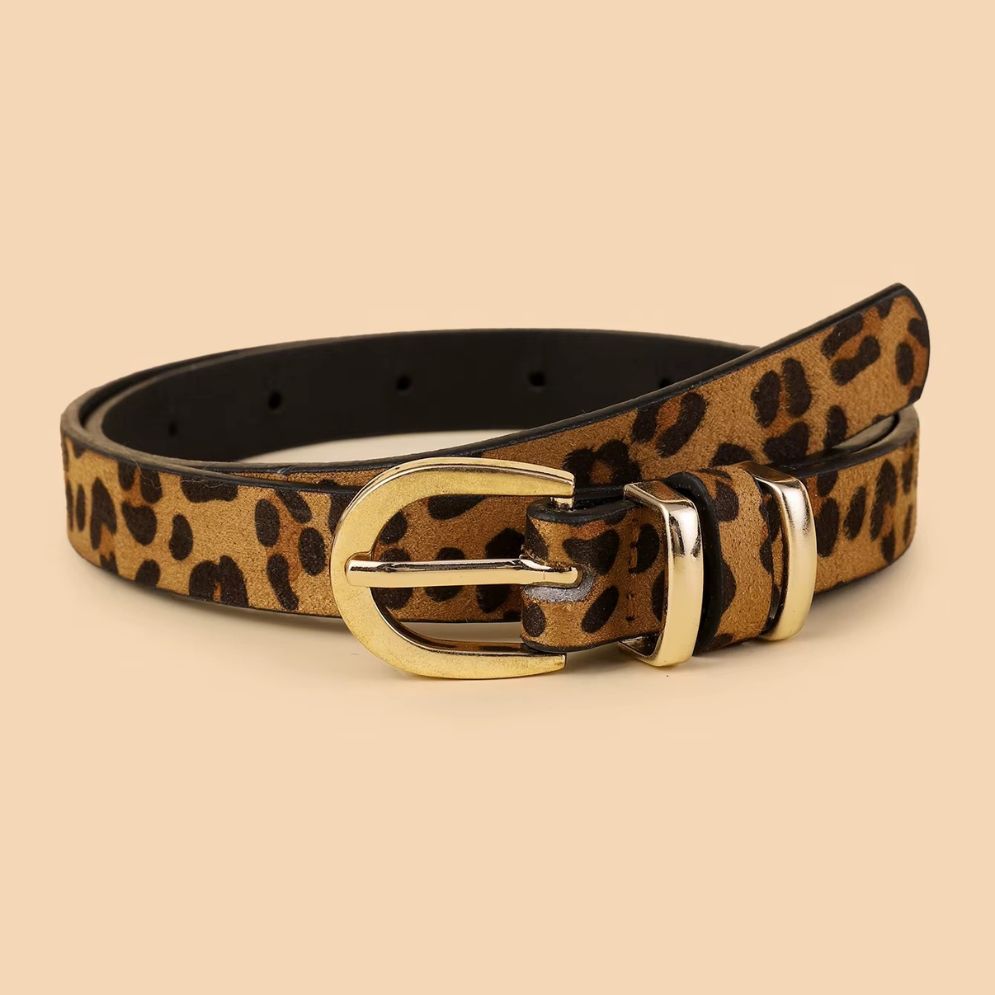 Ceinture Chic et Fine pour Fille en Simili Léopard