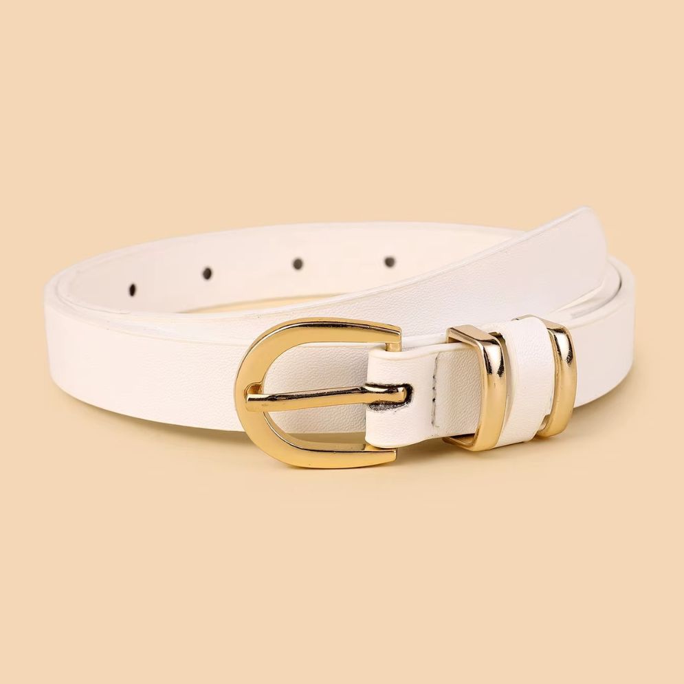 Ceinture Chic et Fine pour Fille en Simili Blanche