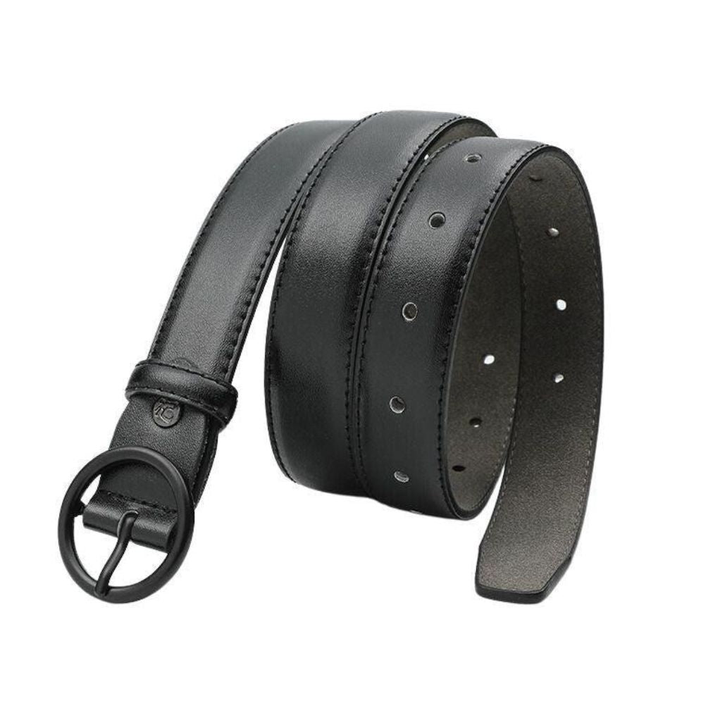 Ceinture Femme Boucle Ronde Grande Taille Modèle Abby - La Ceinturerie
