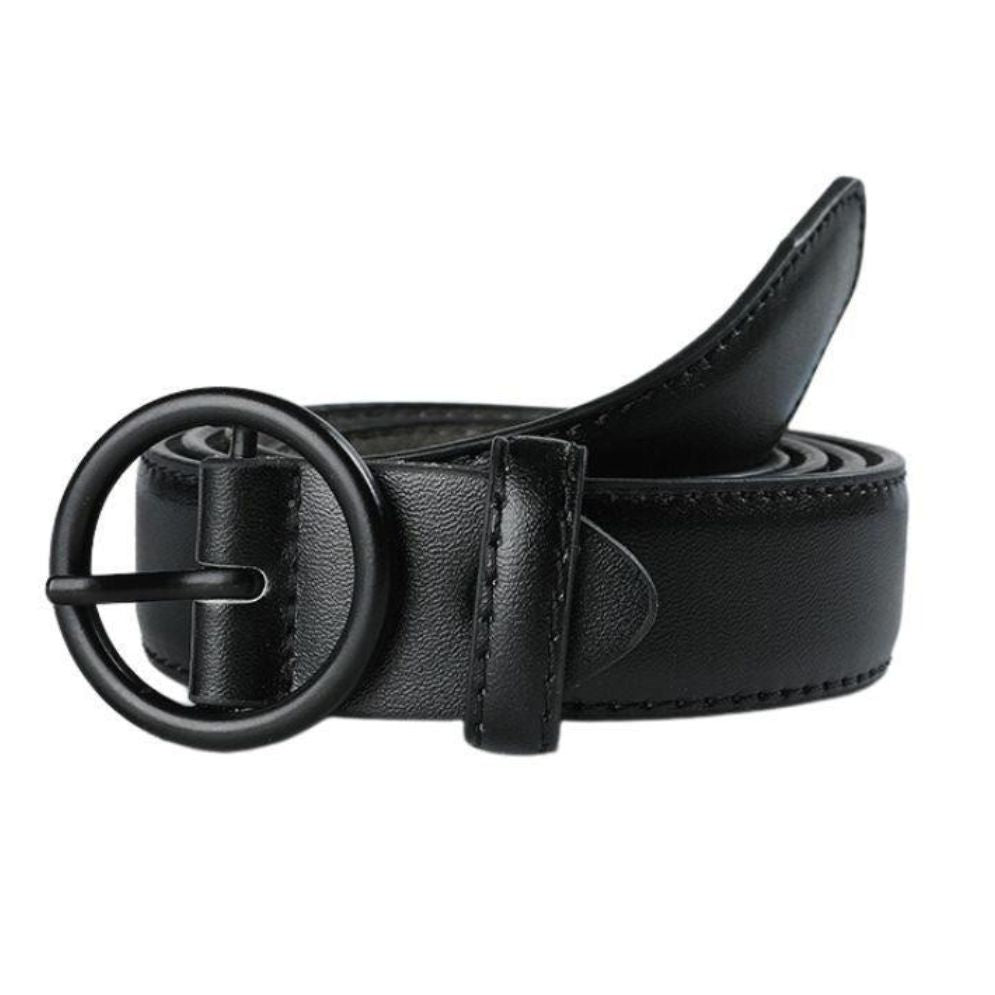 Ceinture Femme Boucle Ronde Grande Taille Modèle Abby - La Ceinturerie

