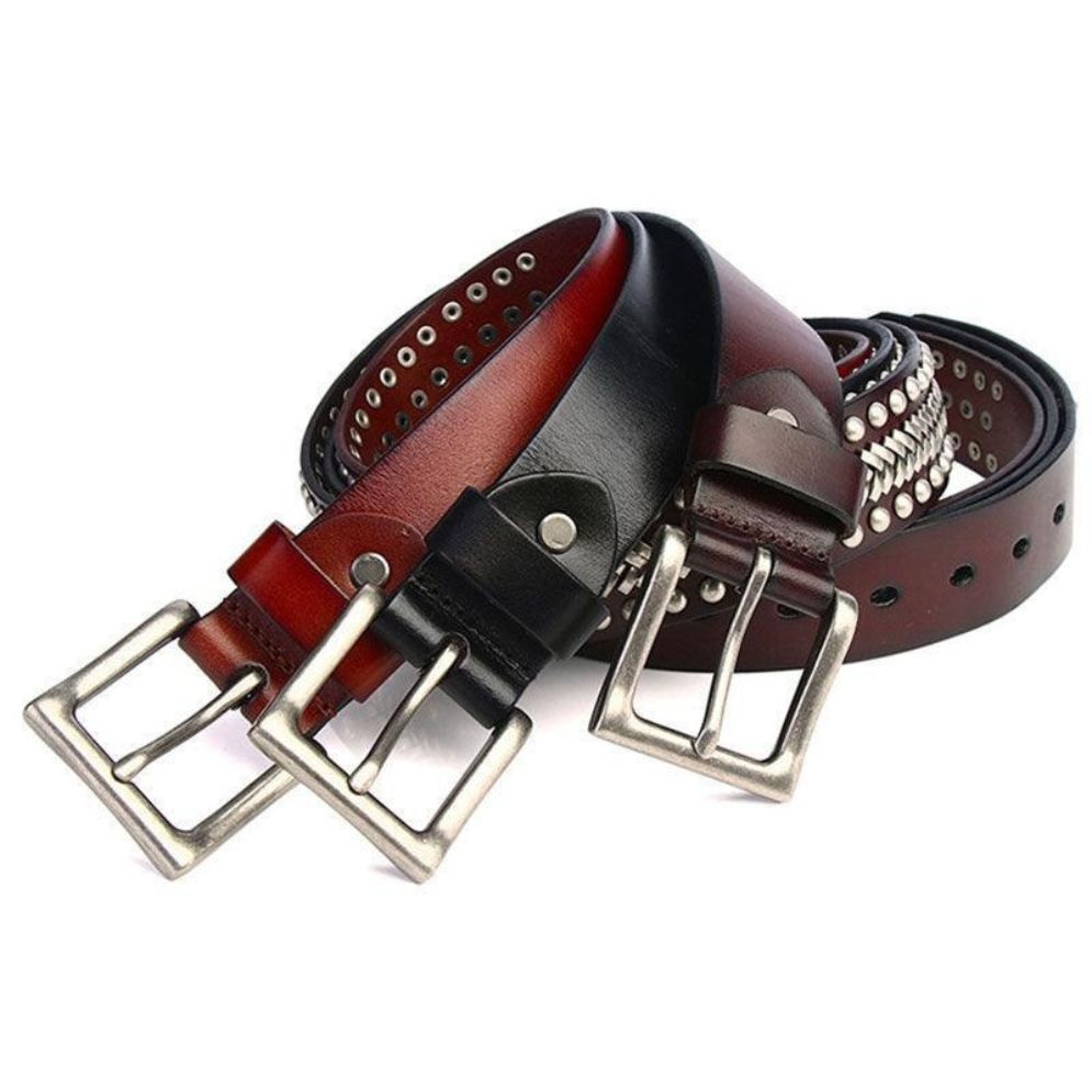 Ceinture Cloutée avec Chevrons Modèle Saanvi - La Ceinturerie
