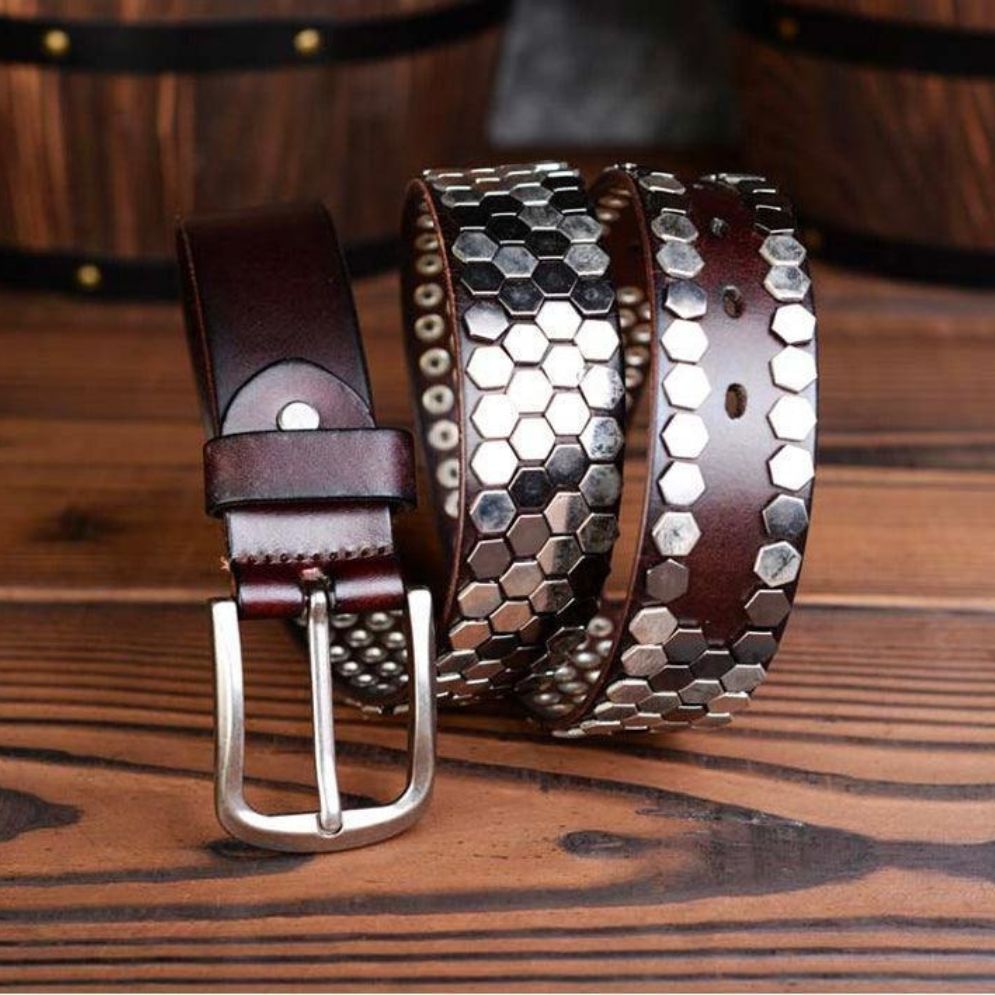 Ceinture Cloutée pour Femme ou Homme Modèle Amara - La Ceinturerie