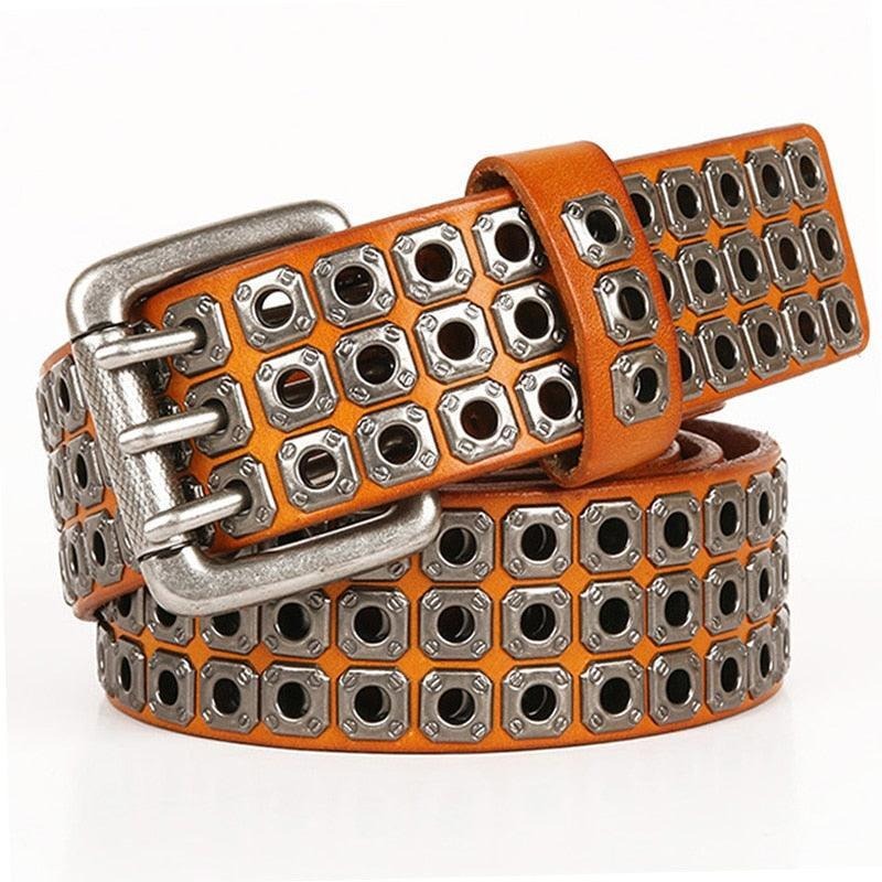 Ceinture Cloutée pour Femme Modèle Ezia orange
