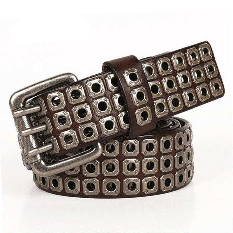 Ceinture Cloutée pour Femme Modèle Ezia Café
