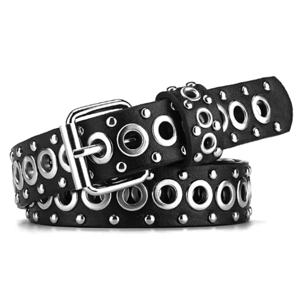Ceinture Cloutée pour Fille en Simili Noire