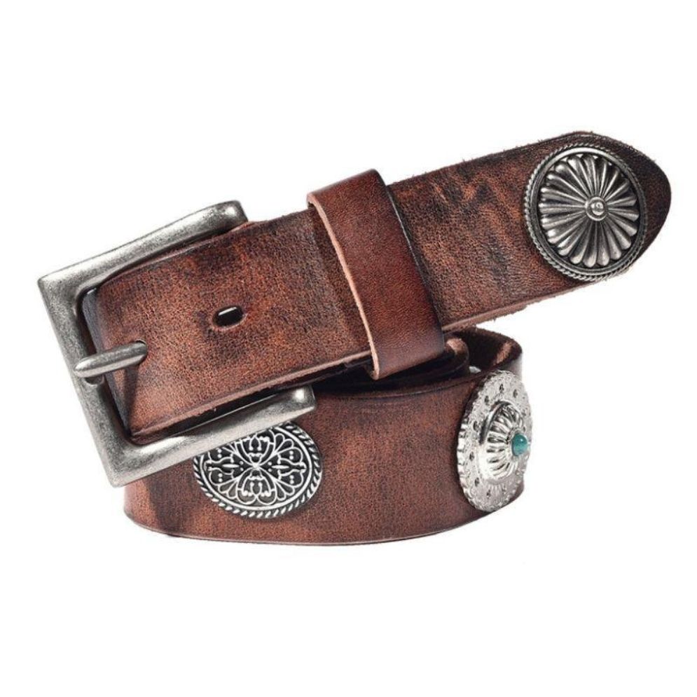 Ceinture Cloutée Homme Cuir Décors Modèle Herminio - La Ceinturerie