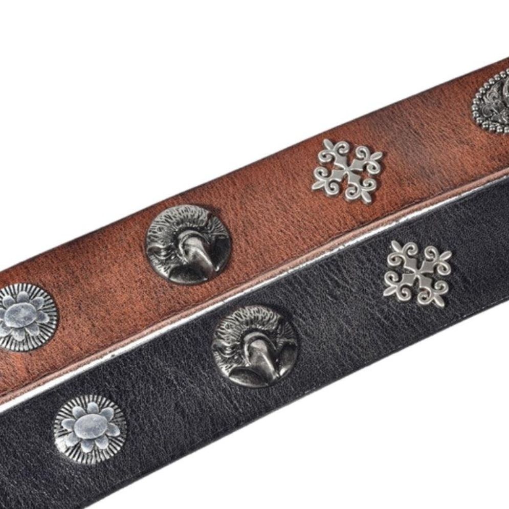 Ceinture Cloutée Homme Cuir Décors Modèle Herminio - La Ceinturerie