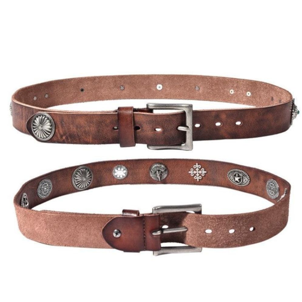 Ceinture Cloutée Homme Cuir Décors Modèle Herminio - La Ceinturerie