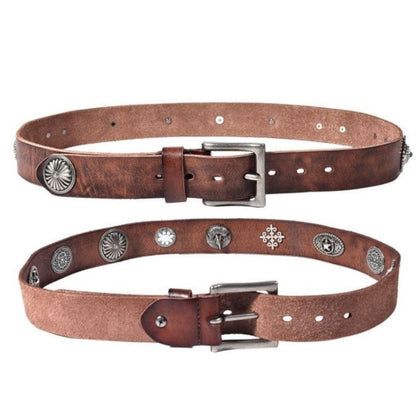 Ceinture Cloutée Homme Cuir Décors Modèle Herminio - La Ceinturerie