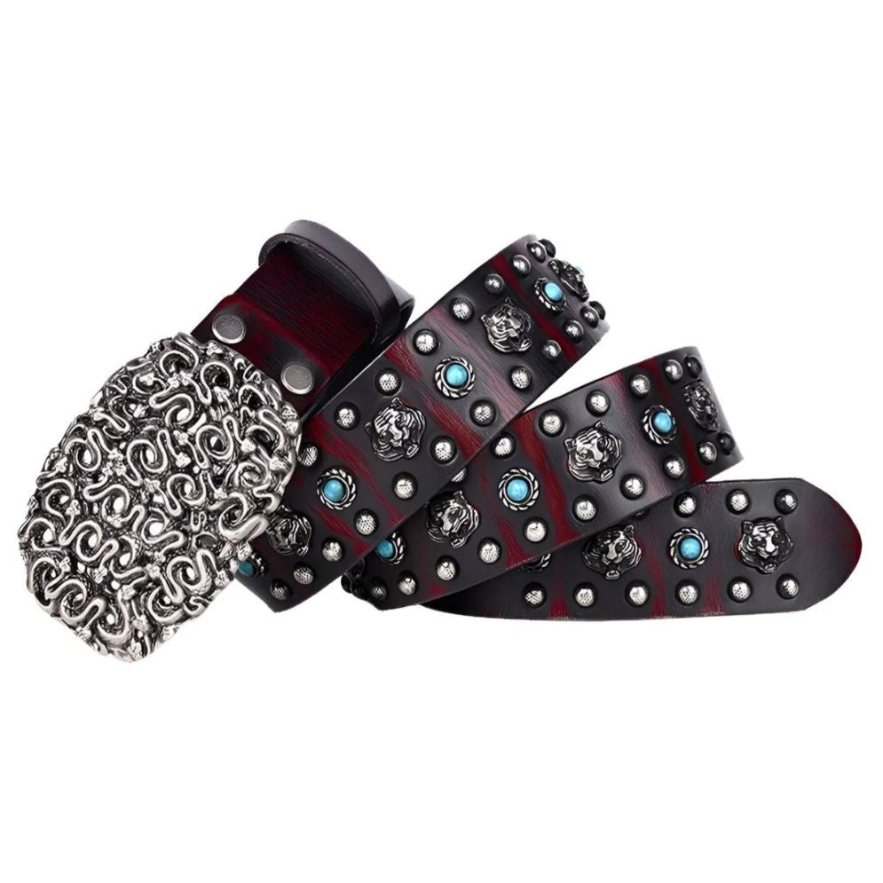 Ceinture Cloutée Serpents & Tigres Modèle Culni
