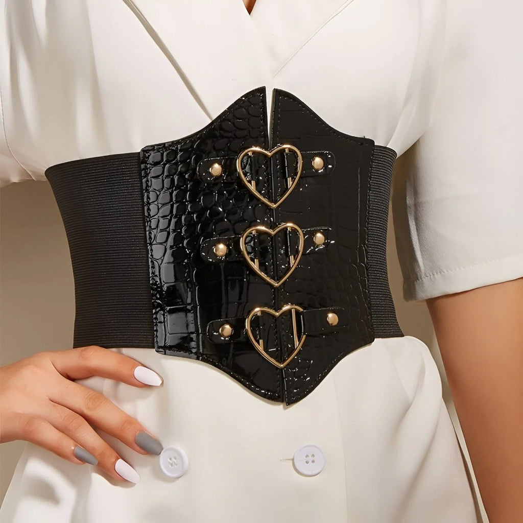 Ceinture Corset Boucle Forme Cœur Modèle Leopolda - La Ceinturerie

