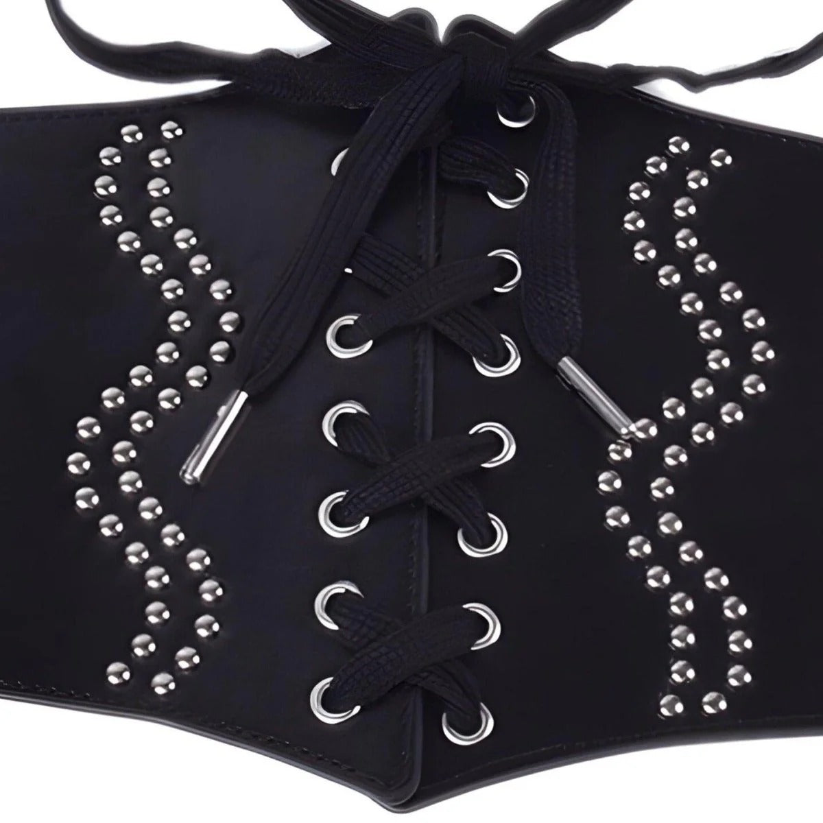 Ceinture Corset à Lacets avec Perles Modèle Alpa - La Ceinturerie
