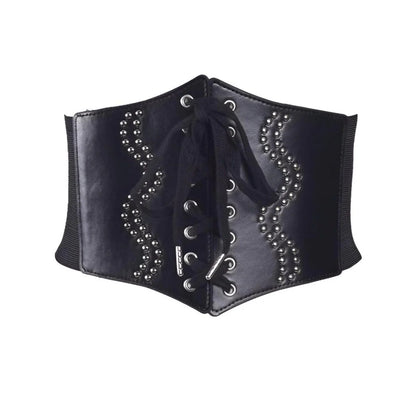 Ceinture Corset à Lacets avec Perles Modèle Alpa - La Ceinturerie

