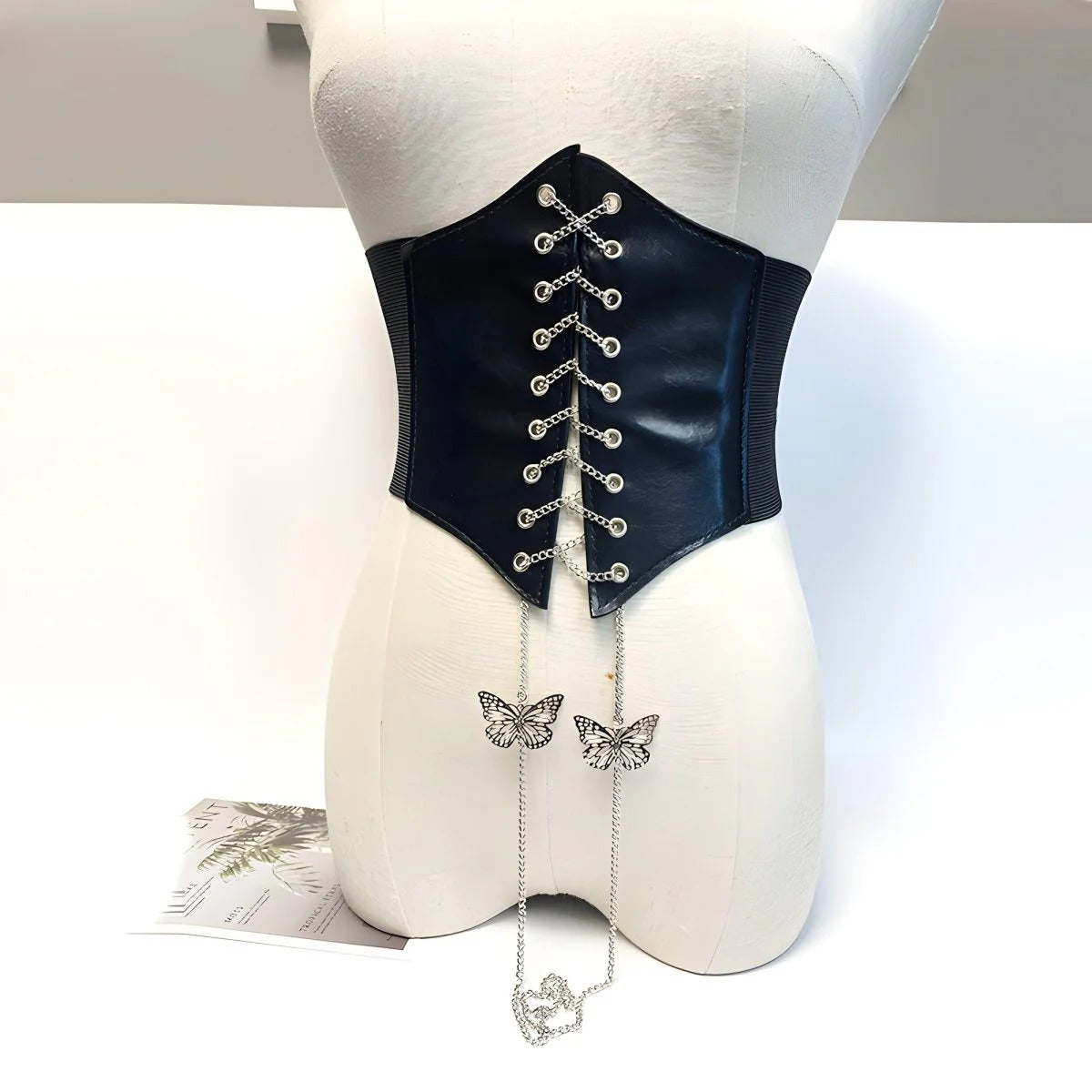 Ceinture Corset Chaîne Papillons Modèle Gabriella - La Ceinturerie