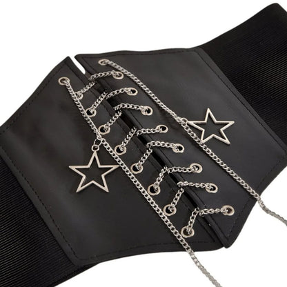 Ceinture Corset avec Chaînes Étoiles Modèle Alix