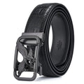 Ceinture Cuir Aspect Crocodile à Boucle Aigle homme Modèle Kimo

