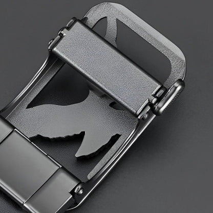 Ceinture Cuir Aspect Crocodile à Boucle Aigle homme Modèle Kimo