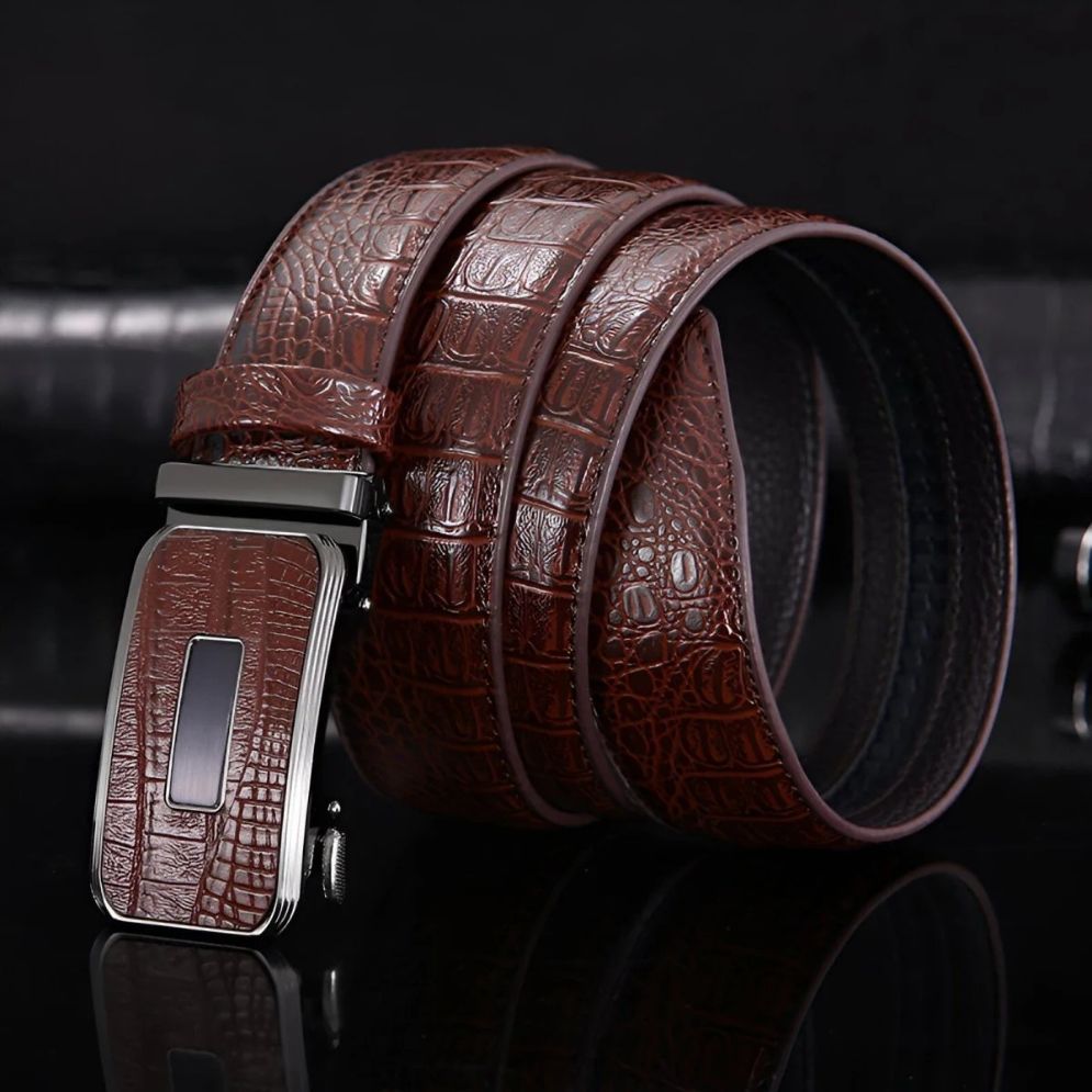 Ceinture Cuir Crocodile pour Homme Modèle Valerico - La Ceinturerie

