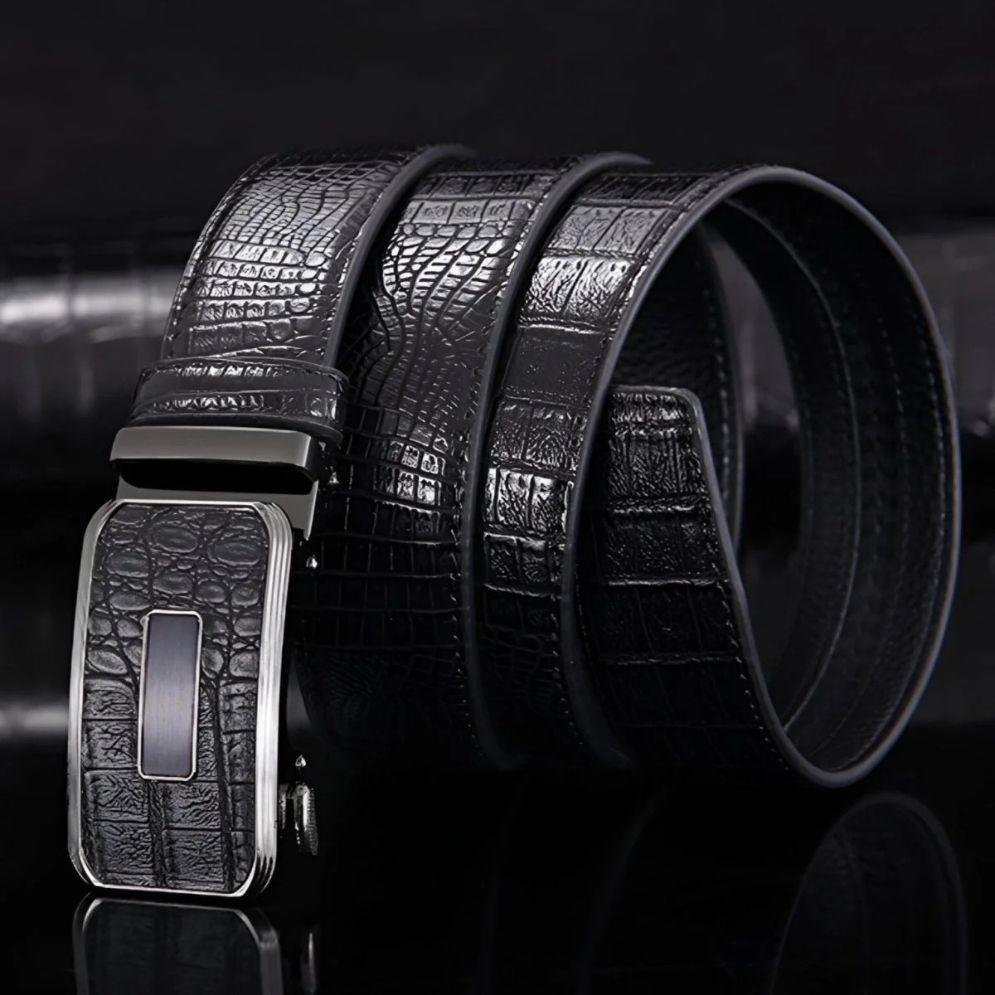 Ceinture Cuir Crocodile pour Homme Modèle Valerico - La Ceinturerie
