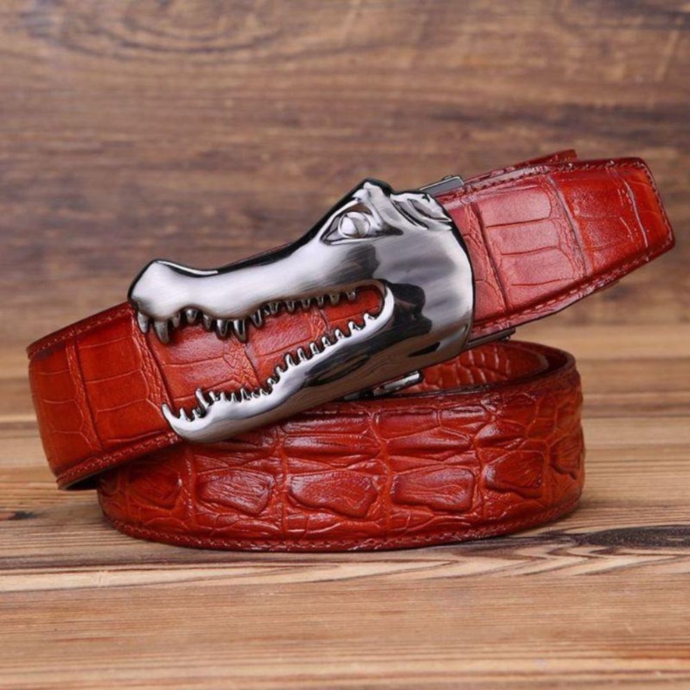 Ceinture Cuir Boucle Crocodile Homme Modèle Ramthia | La Ceinturerie


