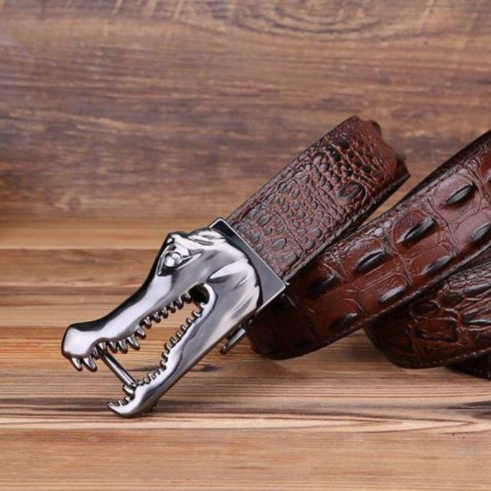Ceinture Cuir Boucle Crocodile Homme Modèle Ramthia | La Ceinturerie

