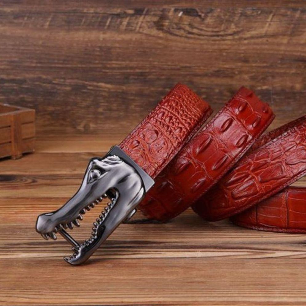 Ceinture Cuir Boucle Crocodile Homme Modèle Ramthia | La Ceinturerie


