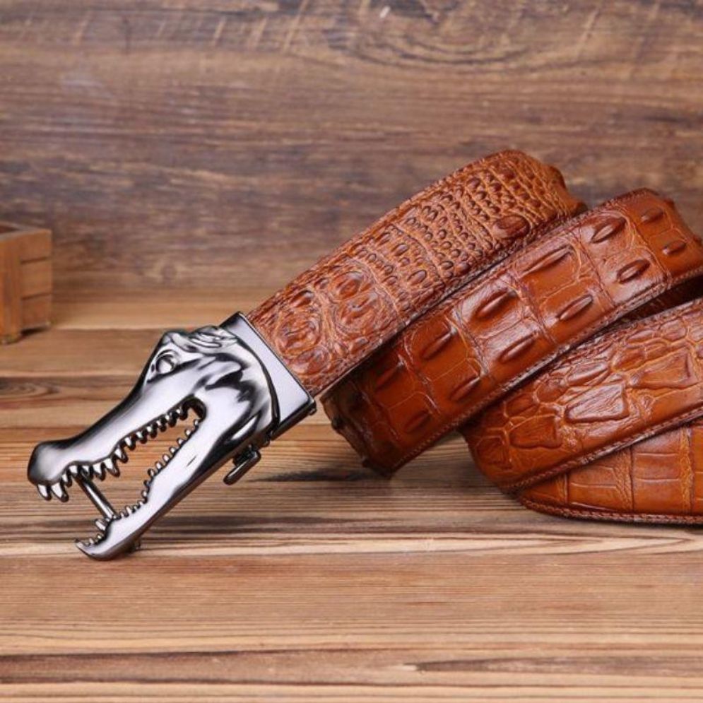 Ceinture Cuir Boucle Crocodile Homme Modèle Ramthia - La Ceinturerie