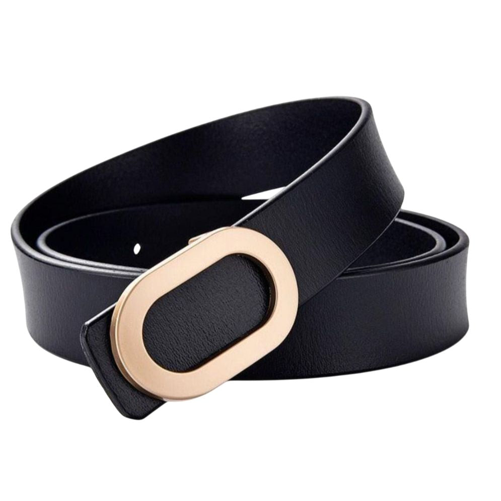 Ceinture Cuir Femme Grande Boucle Dorée - La Ceinturerie