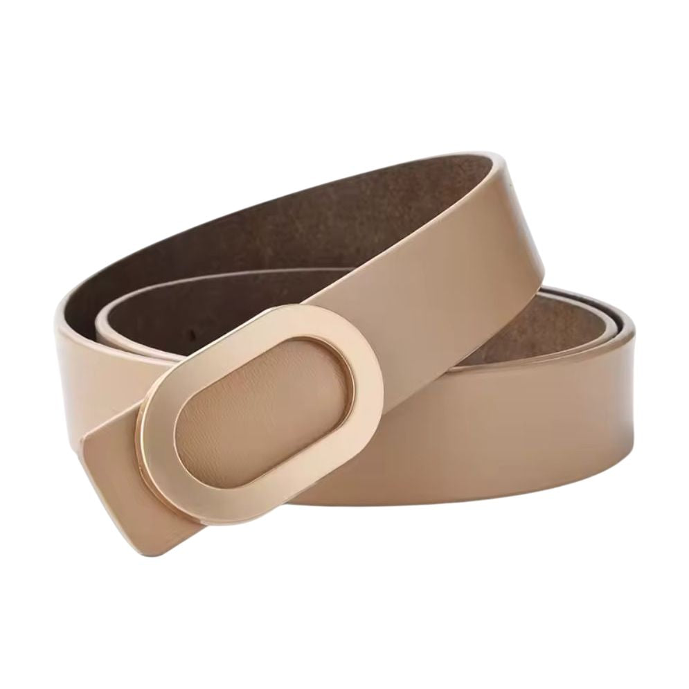 Ceinture Cuir Femme Grande Boucle Dorée - La Ceinturerie