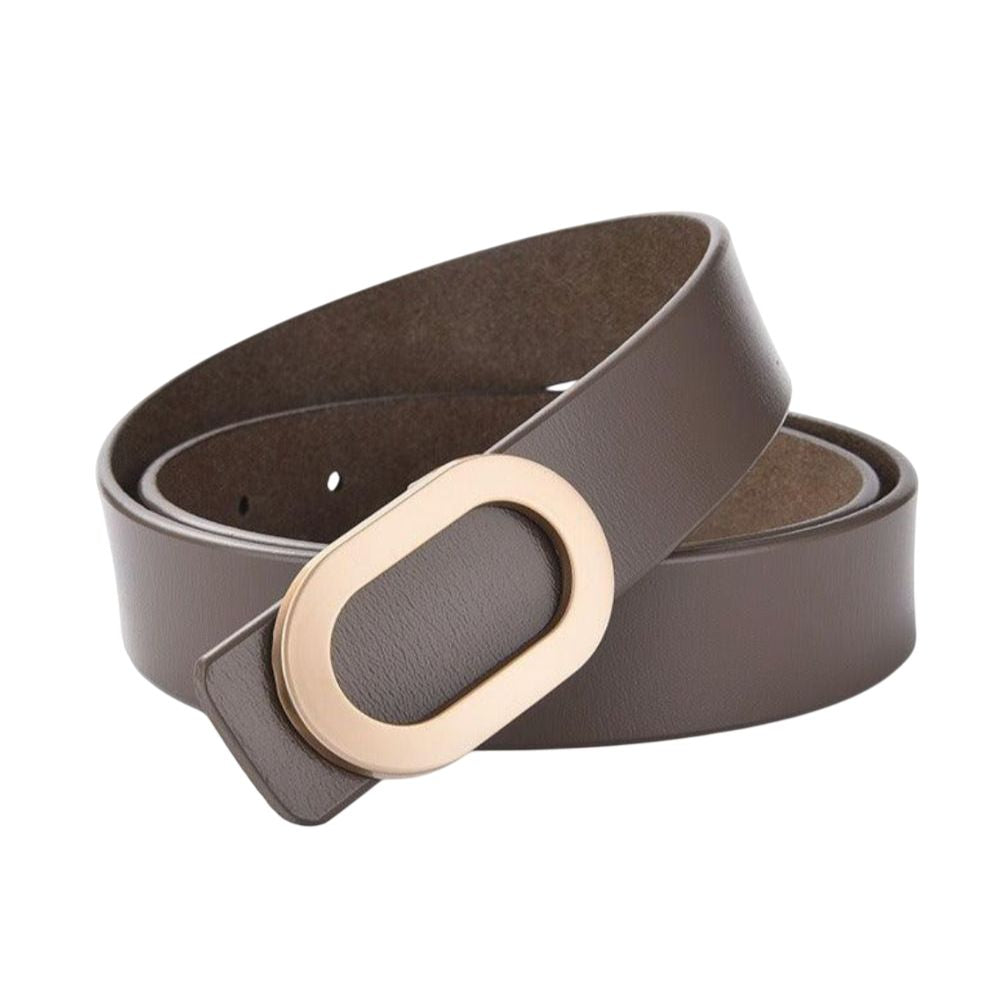 Ceinture Cuir Femme Grande Boucle Dorée - La Ceinturerie