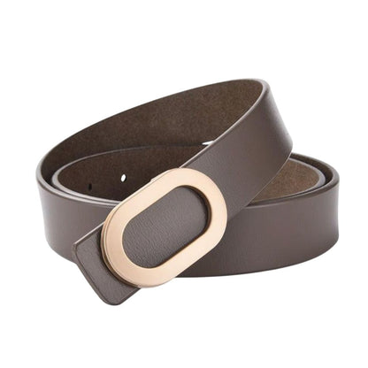 Ceinture Cuir Femme Grande Boucle Dorée - La Ceinturerie