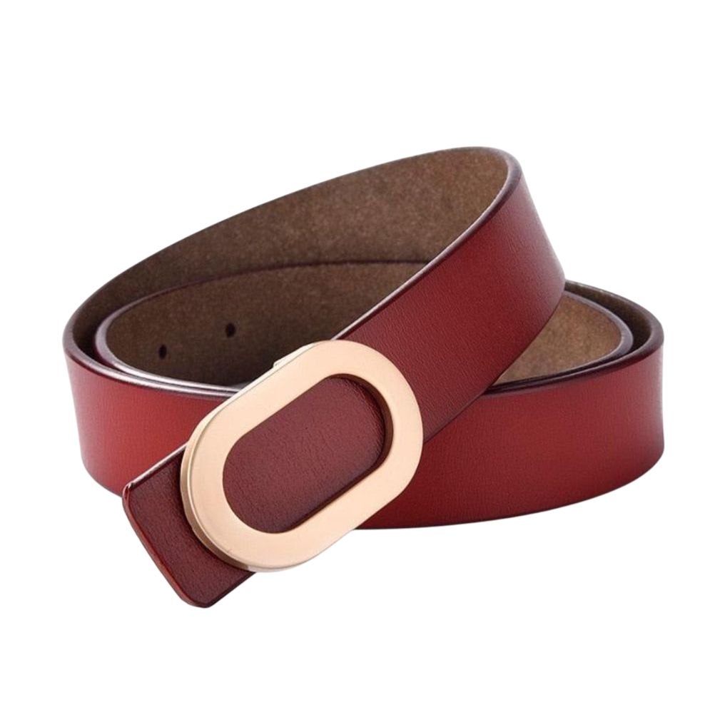 Ceinture Cuir Femme Grande Boucle Dorée - La Ceinturerie