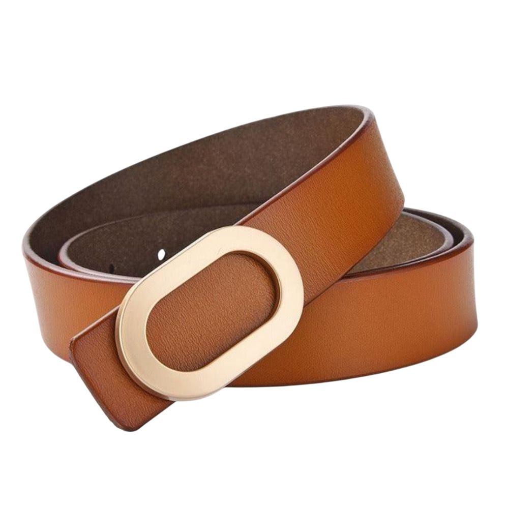 Ceinture Cuir Femme Grande Boucle Dorée - La Ceinturerie