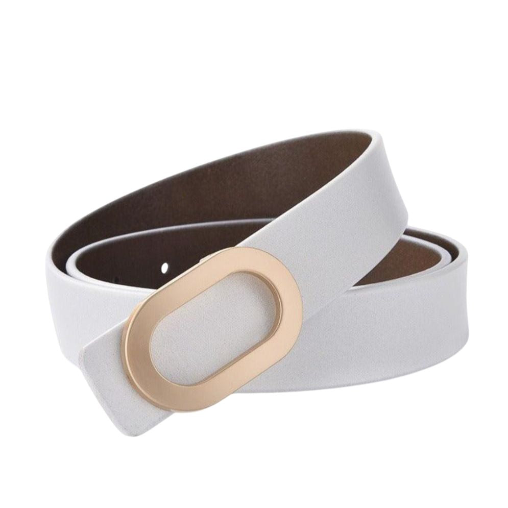 Ceinture Cuir Femme Grande Boucle Dorée - La Ceinturerie