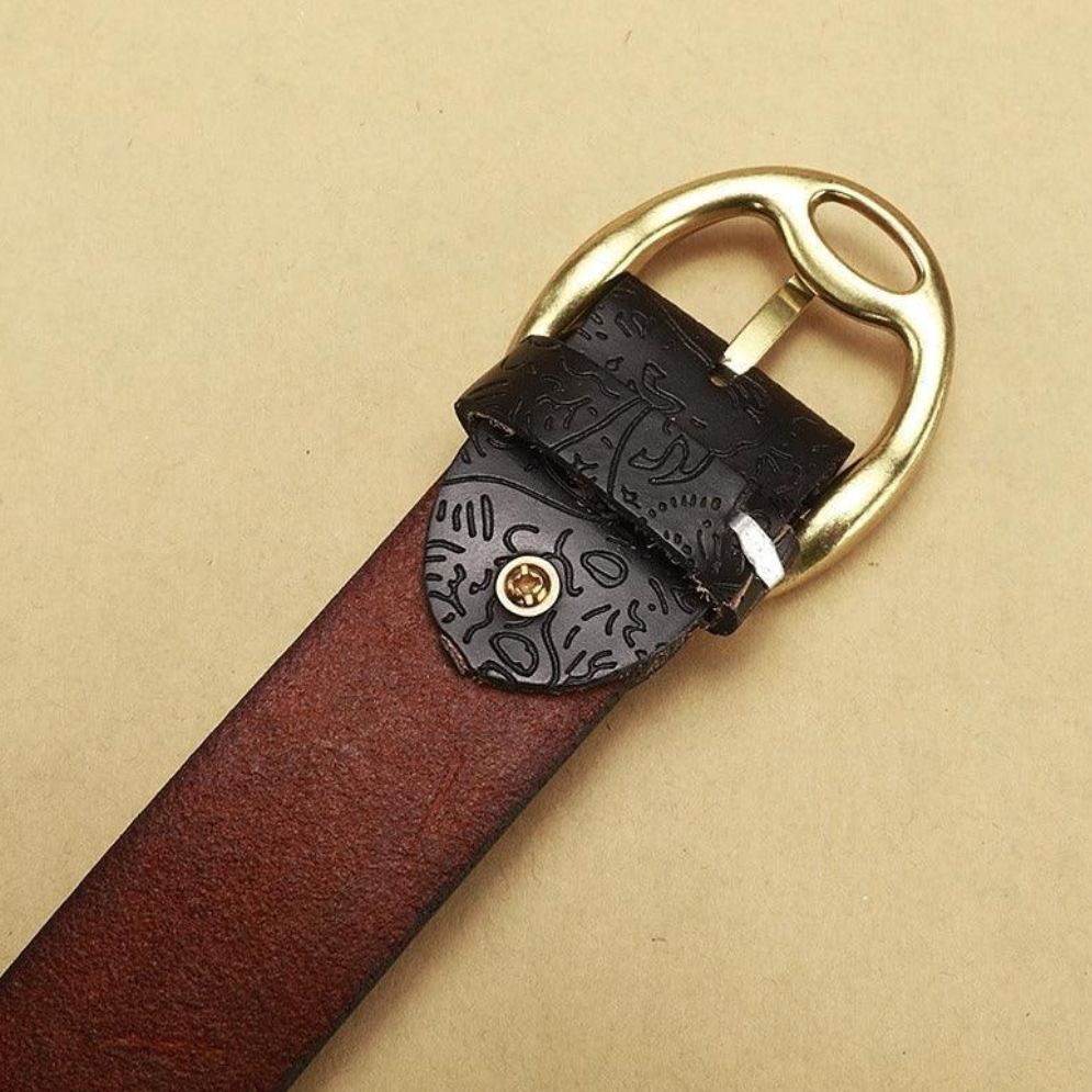 Ceinture en Cuir Bohème Femme Fleurs Modèle Fiona - La Ceinturerie