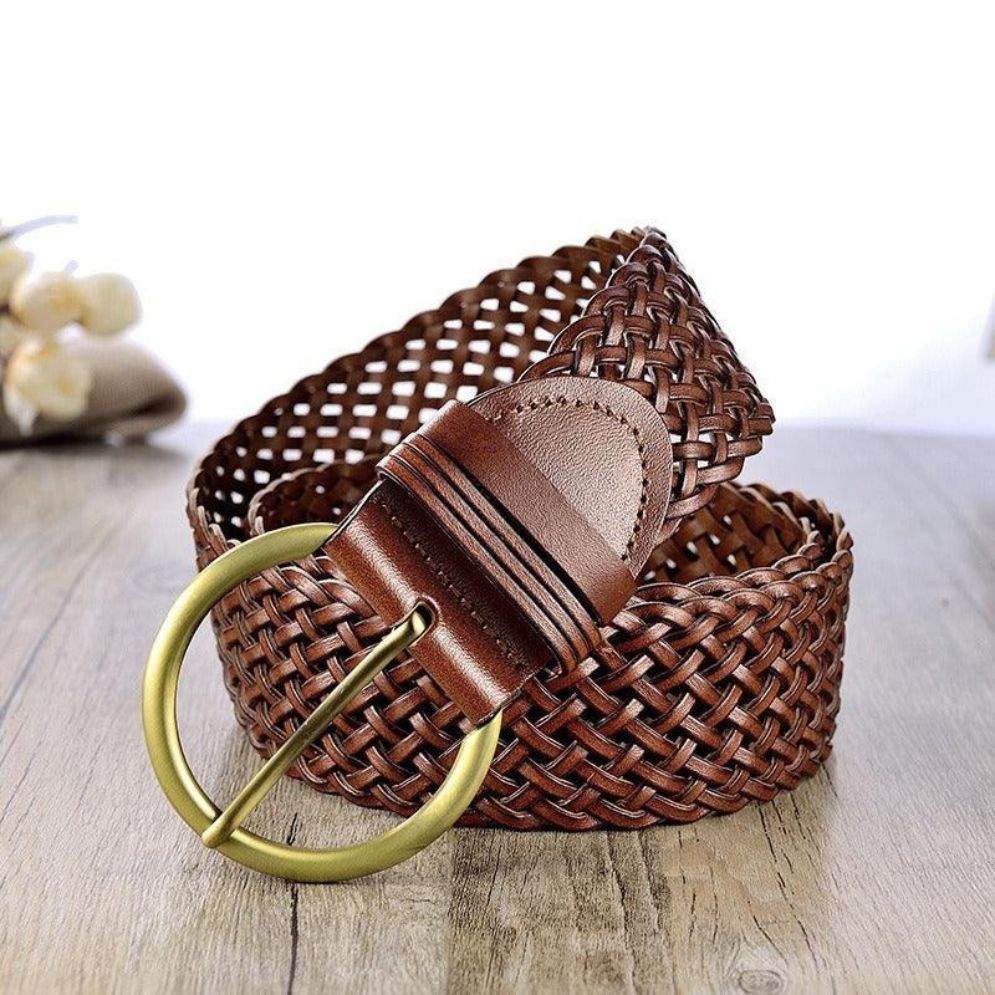 Ceinture en Cuir Tressé Modèle Dorothée - La Ceinturerie
