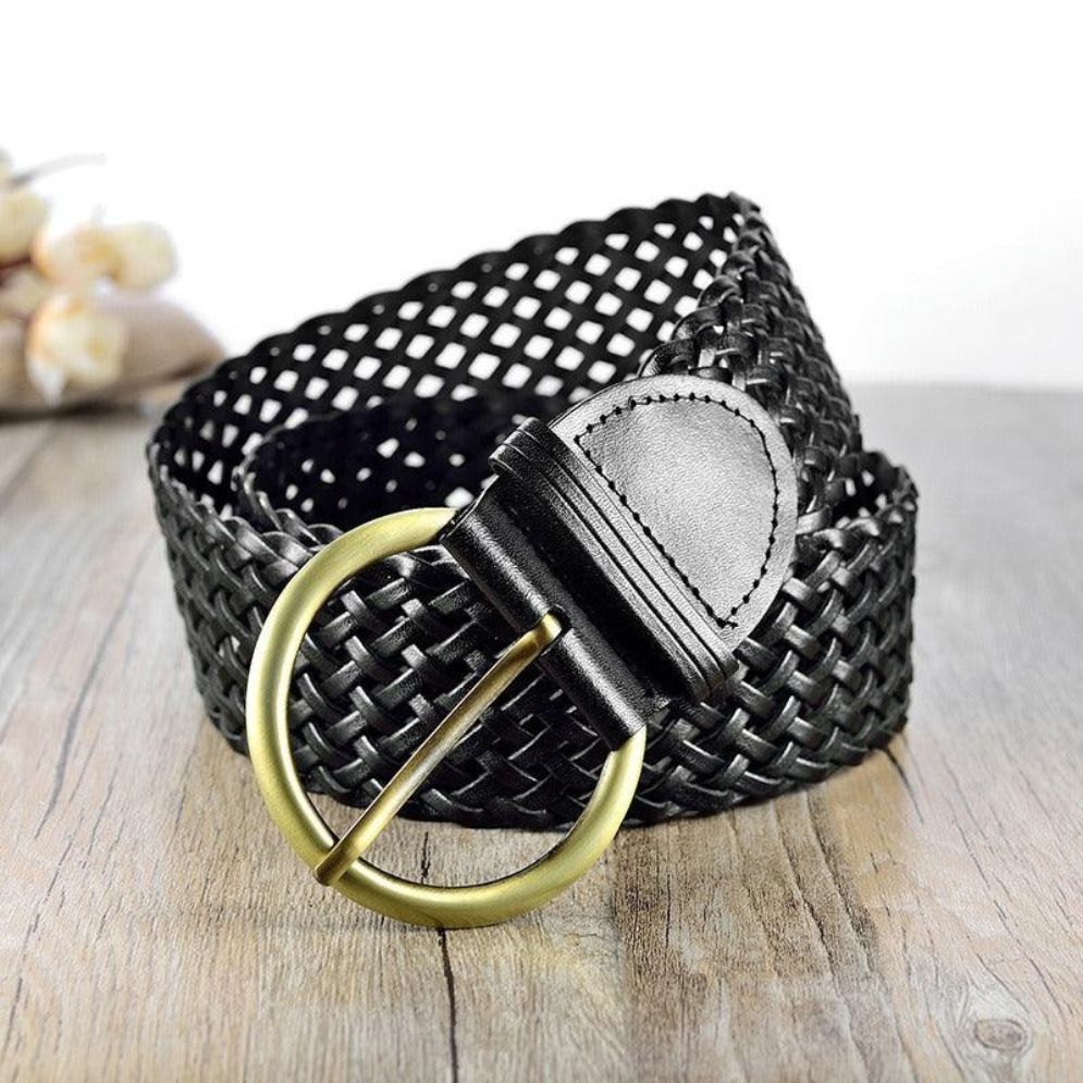 Ceinture en Cuir Tressé Modèle Dorothée - La Ceinturerie
