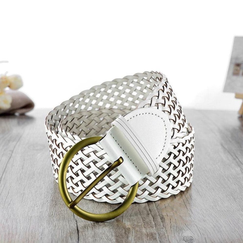 Ceinture en Cuir Tressé Modèle Dorothée - La Ceinturerie
