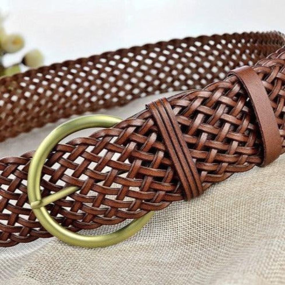 Ceinture en Cuir Tressé Modèle Dorothée - La Ceinturerie
