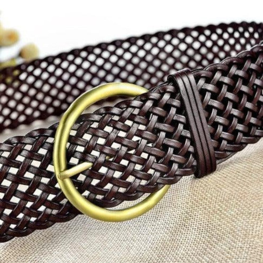 Ceinture en Cuir Tressé Modèle Dorothée - La Ceinturerie
