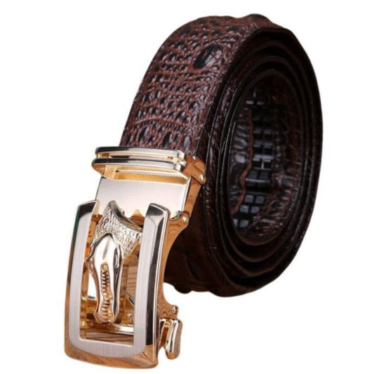 Ceinture Cuir Boucle Crocodile Homme Modèle Serrano - La Ceinturerie

