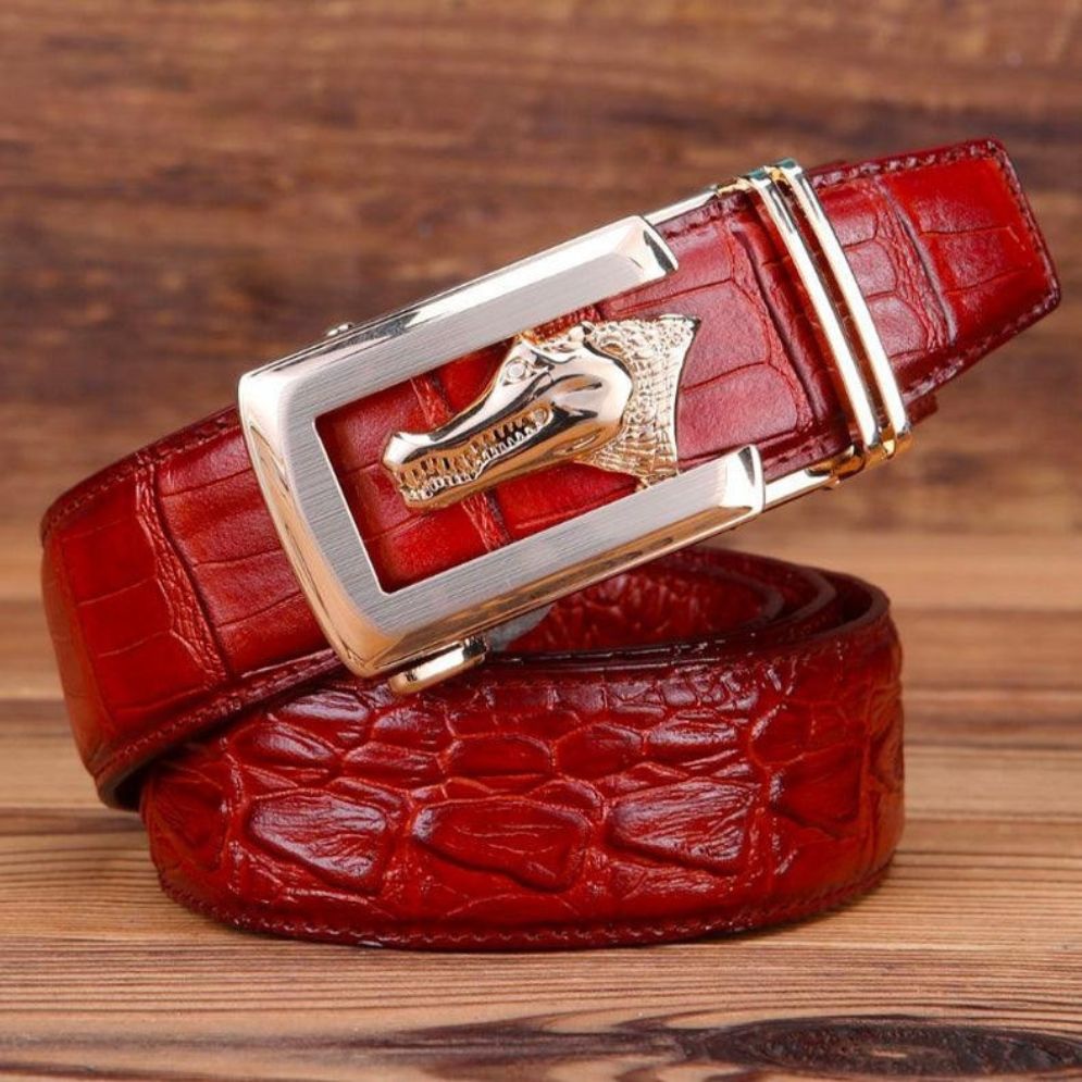 Ceinture Cuir Boucle Crocodile Homme Modèle Serrano - La Ceinturerie

