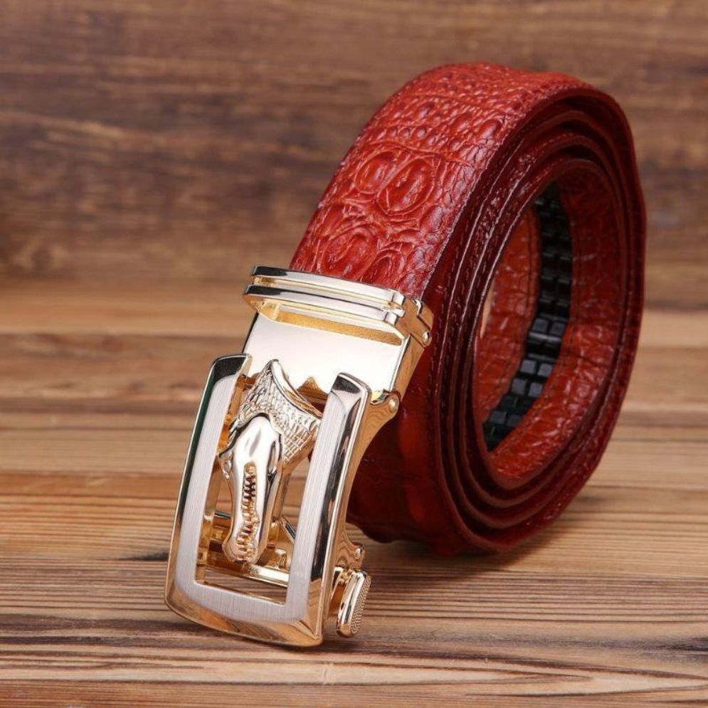 Ceinture Cuir Boucle Crocodile Homme Modèle Serrano - La Ceinturerie
