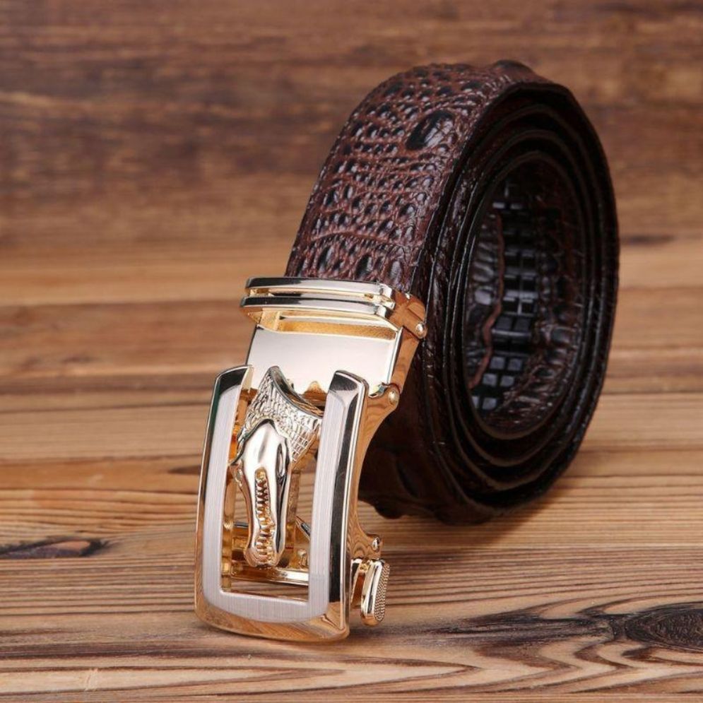 Ceinture Cuir Boucle Crocodile Homme Modèle Serrano - La Ceinturerie
