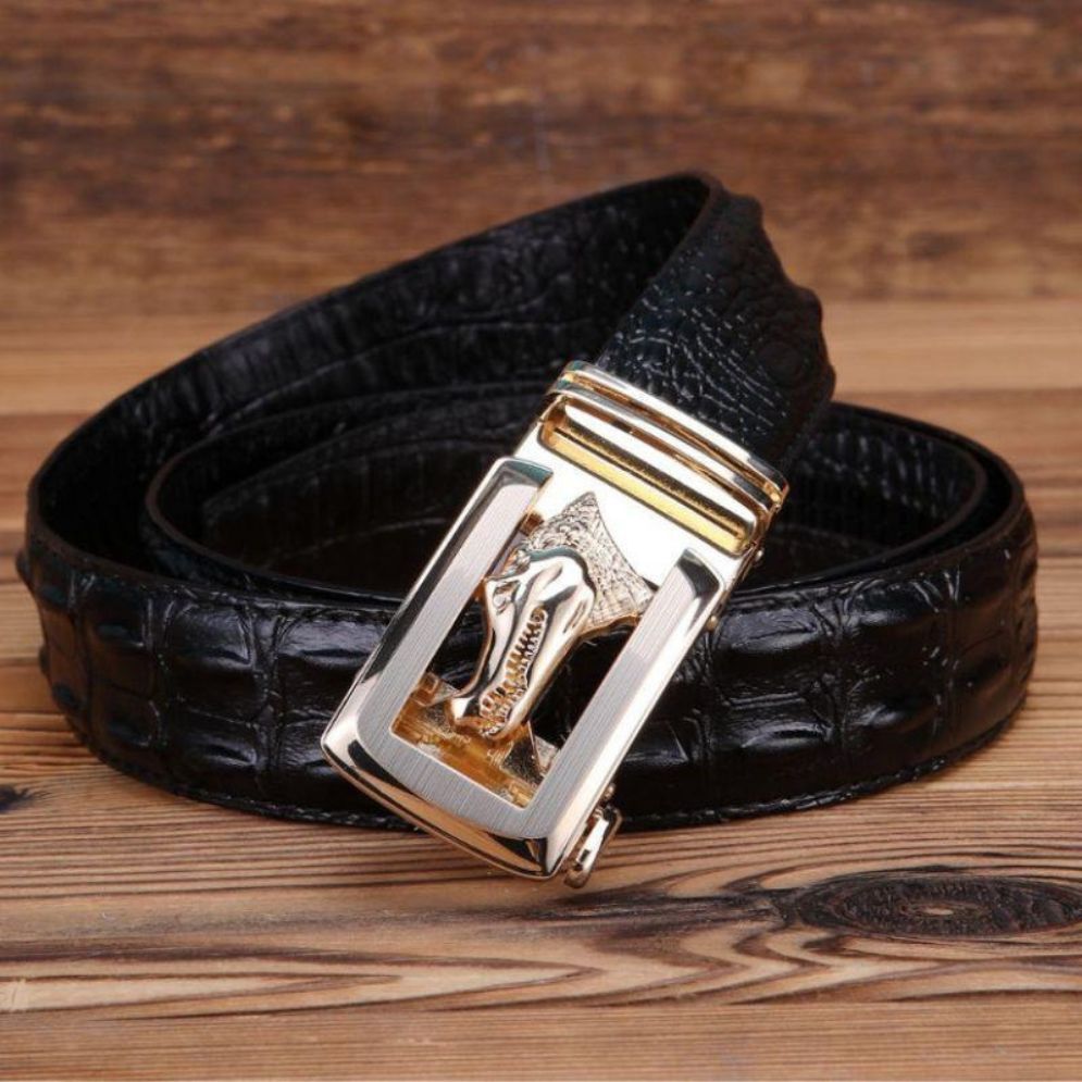Ceinture Cuir Boucle Crocodile Homme Modèle Serrano - La Ceinturerie
