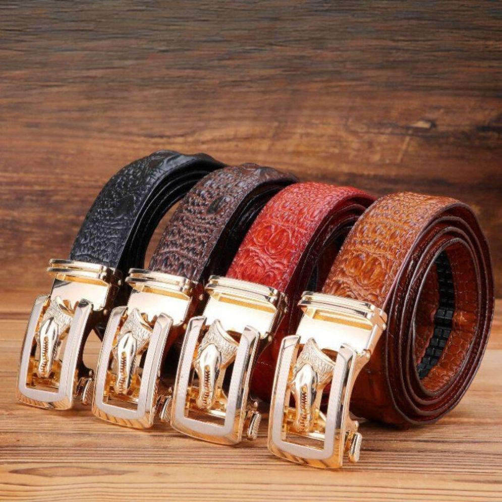 Ceinture Cuir Boucle Crocodile Homme Modèle Serrano - La Ceinturerie
