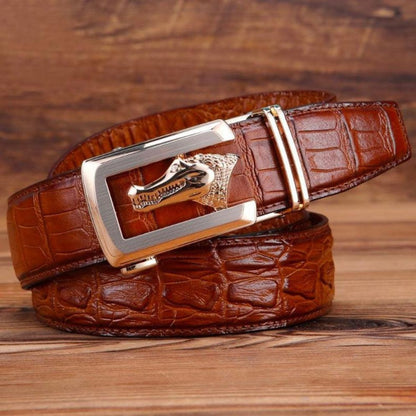 Ceinture Cuir Boucle Crocodile Homme Modèle Serrano - La Ceinturerie
